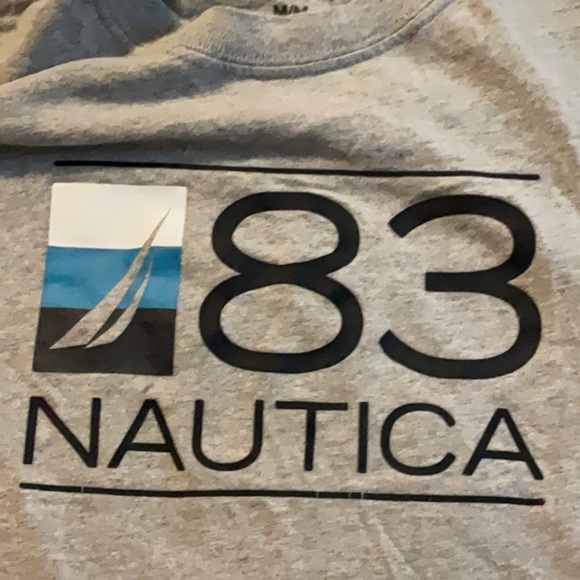 Nautica Gray Short Sleeve Tee with Graphic Design - Picture 3 of 3